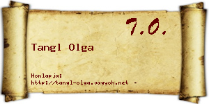 Tangl Olga névjegykártya