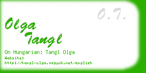 olga tangl business card